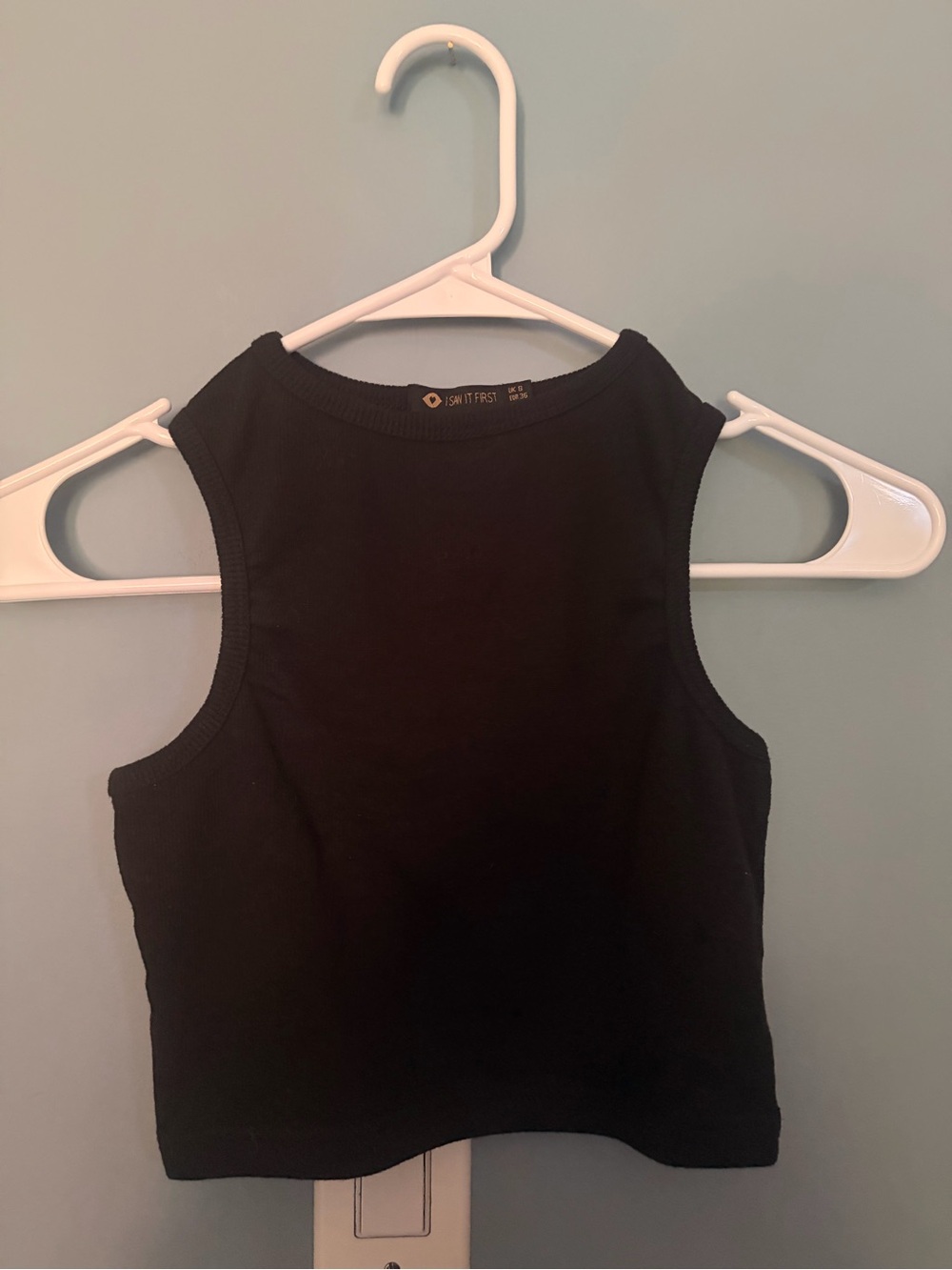 2 Racer Back Crop Top - 1 White 1 Black